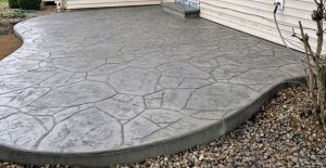 Stamped concrete patio with stone pattern near Charlottesville